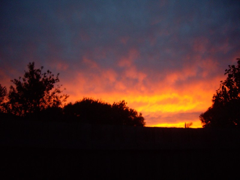 Sun set from my kitchen window